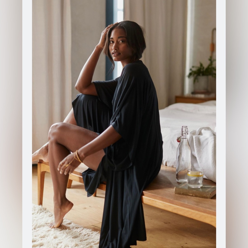 Eberjey Madame Robe Black Size L